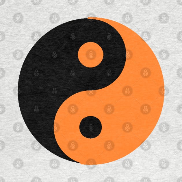 Yin Yang in orange and black by NovaOven